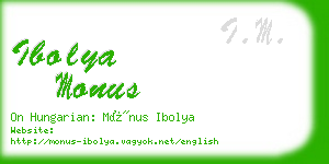 ibolya monus business card